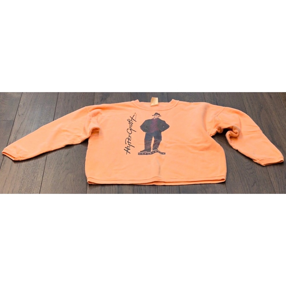 Hypercolor Sweatshirt Hypergrafix Size L Orange Undercover Exposed 90s Crewneck